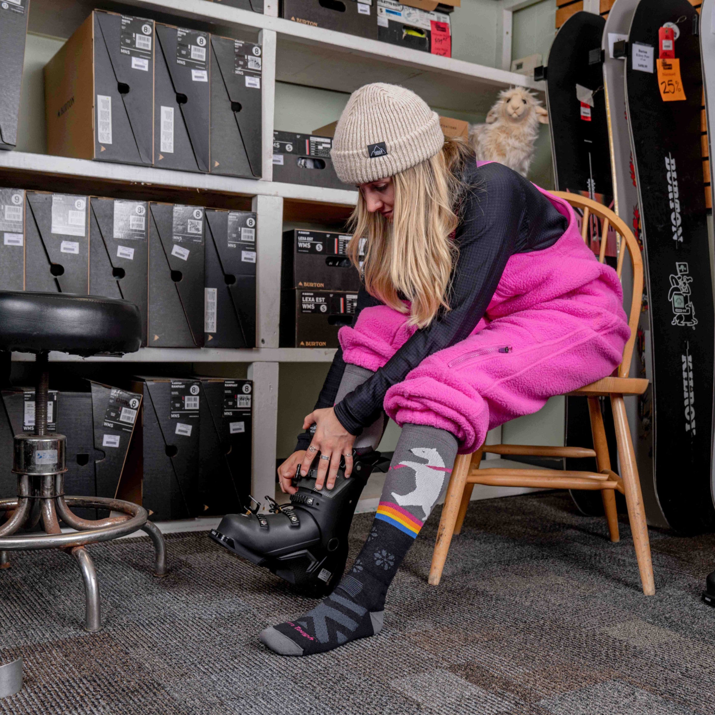 Women's Due North Over-the-Calf Midweight Ski & Snowboard Socks - Image 2