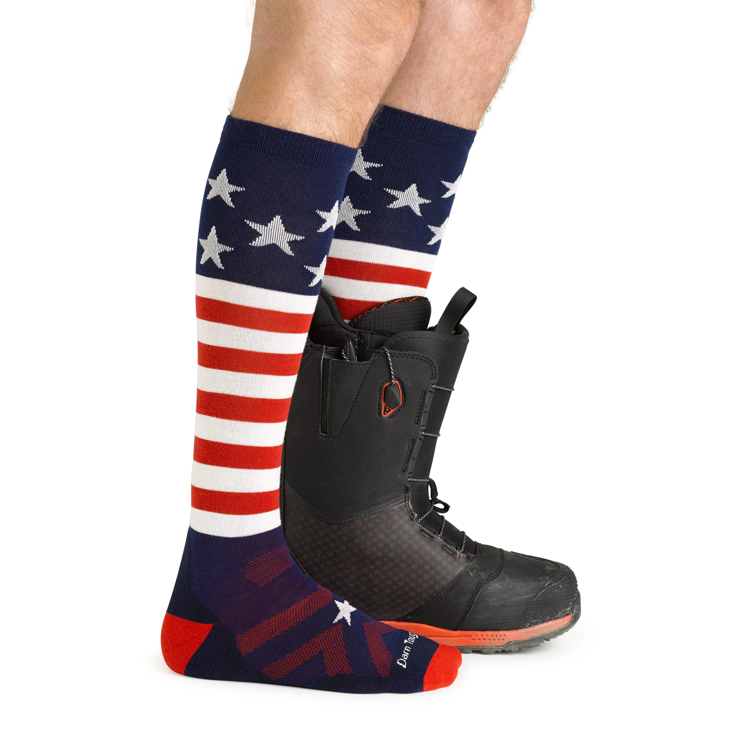 Men's Captain Stripe Over-the-Calf Midweight Ski & Snowboard Socks - Image 5